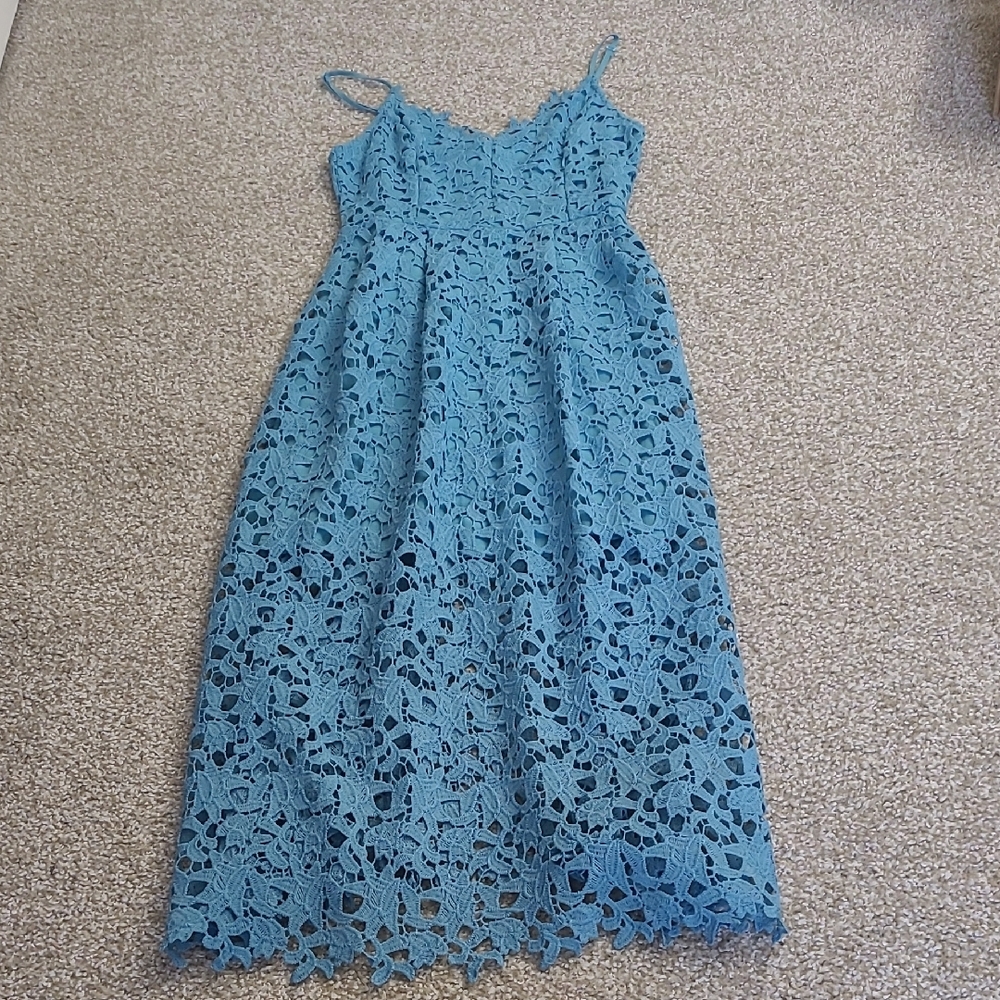 Astr Blue Lace Dress